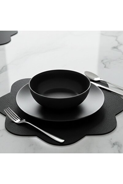 Grand Fine Art 2 Pieces Felt American Doily - Easy to Wipe Clean - 33X33 cm - Octagonal Floral Pattern