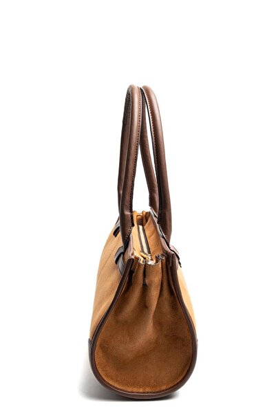 Silver Polo Silver & polo sp1261 women's handbag suede brown-brown