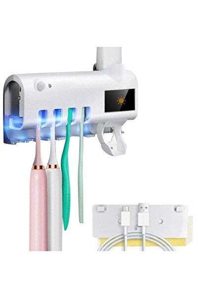 Arabest UV Toothbrush Sterilizer, Wall Mounted Toothbrush Holder, Toothbrush Holder, Wireless Design