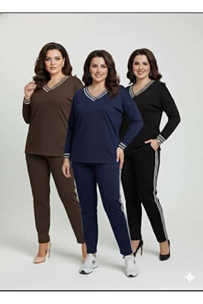 PARKDERİN Plus Size, Modal Fabric Tracksuit