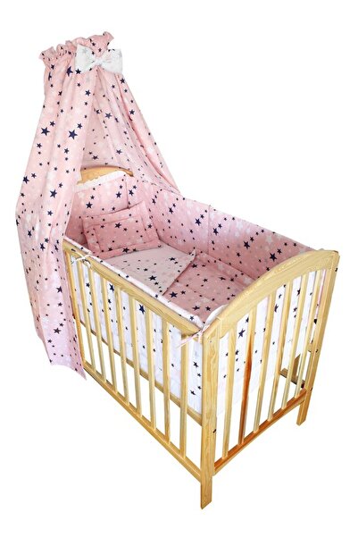 PRICHINDEL Copertină pentru pătuț, stele, roz, 200 x 150 cm