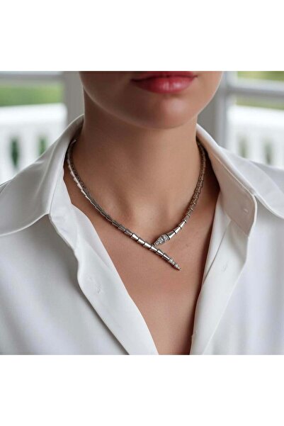 neslyaccessories Vip Series Srpnt Necklace with Box Lock Closure