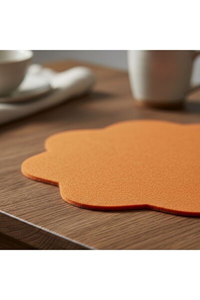 Grand Fine Art 2 Pieces Felt American Doily - Easy to Wipe Clean - 33X33 cm - Octagonal Floral Pattern