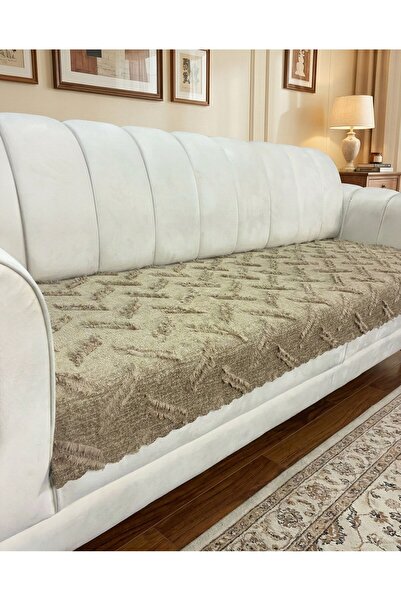 NEREZ TEKSTİL Şönil Bohem Sakallı Kaymaz Koltuk Örtüsü 90x210 cm | 3 Kişilik ...