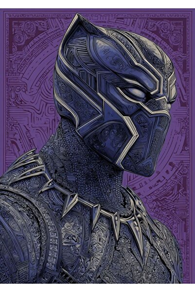 BONANZA Marvel Black Panter Art Ahşap Poster