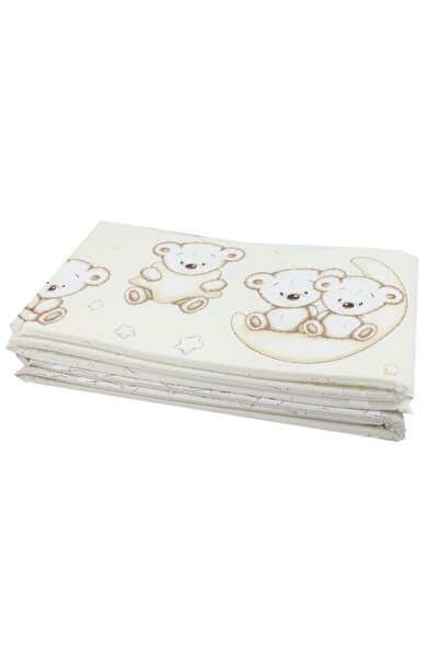 PRICHINDEL Set de 2 bare de protecție pentru pătuț Teddy crem, 120x60cm