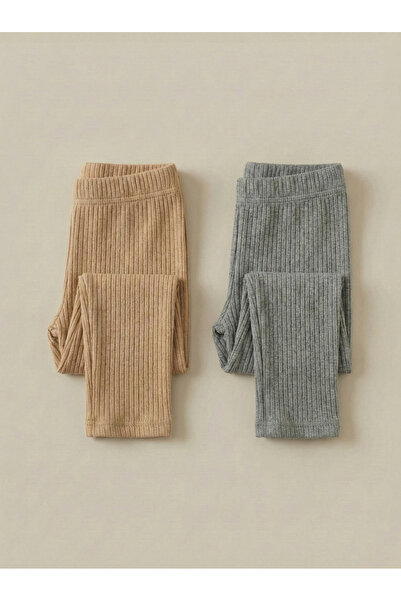 FATELLA Girl's 2-Piece Set of Corded Fabric Stretchy Cotton Children's Long L...