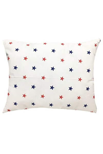PRICHINDEL Pillow, stars, red with navy, 30 x 40 cm