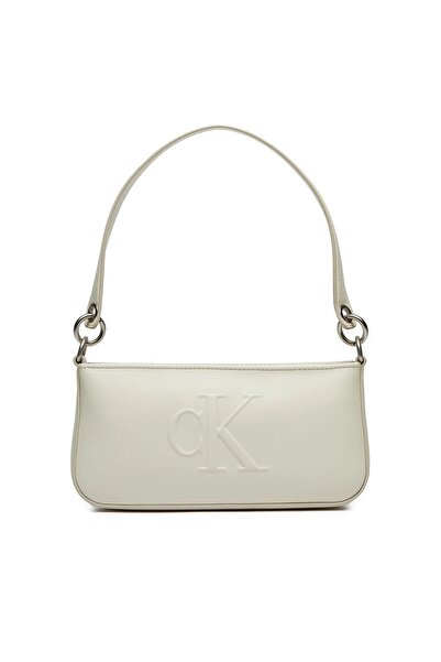 Calvin Klein Sculpted Shoulder Bag Ecru