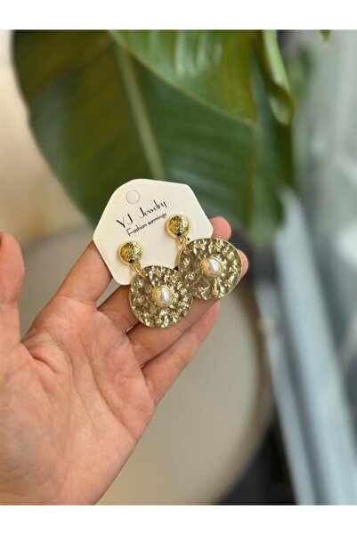 MENESSA أقراط مرصعة بالأحجار - ذهبي