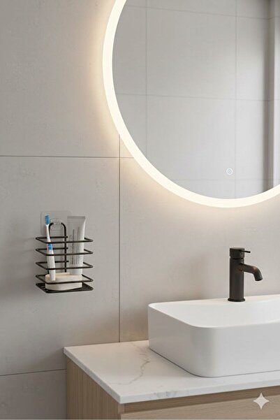 UG Home Paslanmaz Metal Banyo Siyah Diş Fırçalık Tutucu