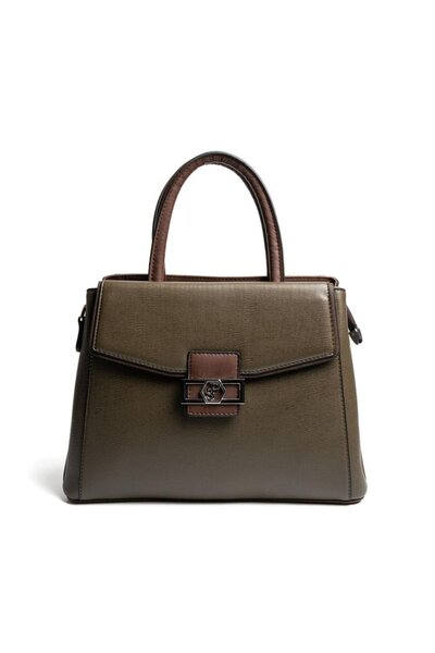 Silver Polo Sp1264 Women's Handbag Plain Olive-Brown