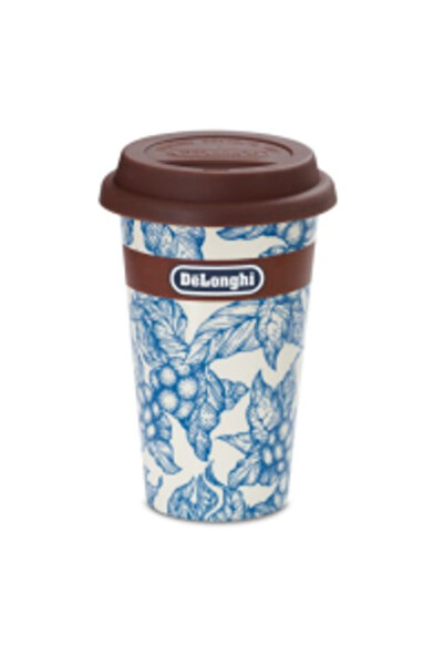 De'Longhi Blu Flower Thermal Mug, Ceramic, Double-wall, 300 ml