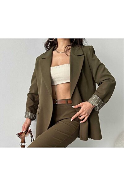 Moda İkra Blazer Jacket (Striped Lining)