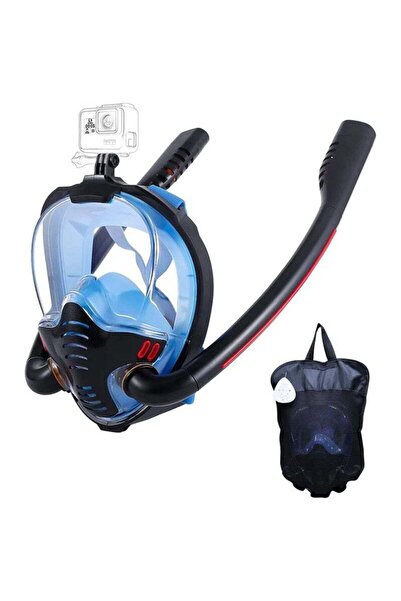 COOYA Full Face Snorkel Mask with Dry Top Breathing System Double-Tube, Panoramic Snorkeling Mask