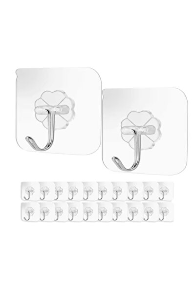Sueva 24 Clear Adhesive Hooks for Home Organization by PROMERCO®