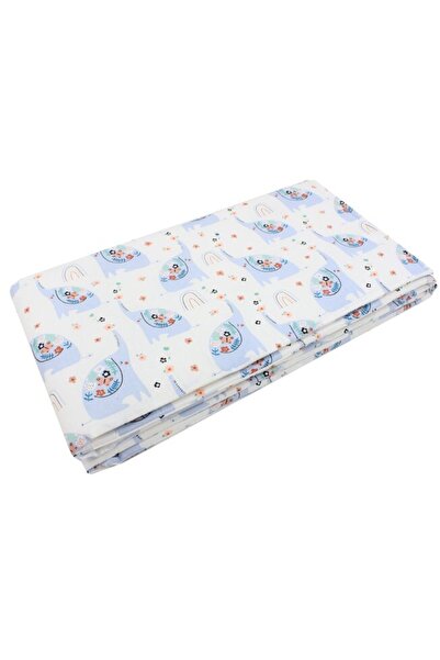 PRICHINDEL Set de 2 protecții pentru pătuț, bumbac, elefant gri cu flori, 120...