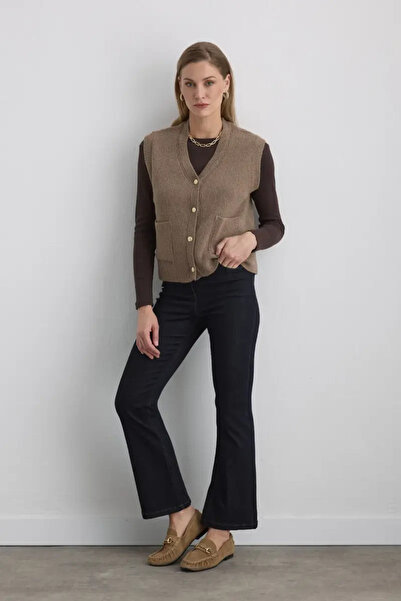 Gusto Wool Knitwear Vest - Mink