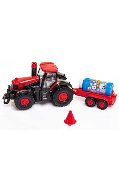 Doris Farm tractor with trailer and bubble maker, sounds and lights Bubble Red