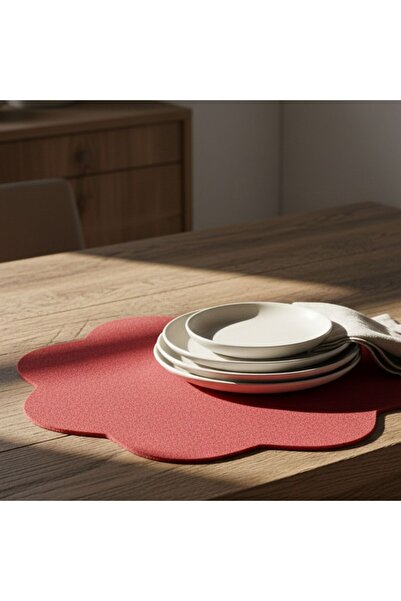 Grand Fine Art 2 Pieces Felt American Doily - Easy to Wipe Clean - 33X33 cm - Octagonal Floral Pattern