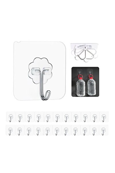 OEM Stainless Steel Adhesive Hooks, 22-Pack, Water & Oil Resistant, Reusable Wall Hangers