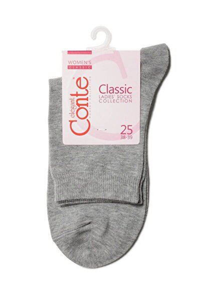 Conte Elegant Women's cotton socks, Conte Classic 000 - White, 38-39 (25)