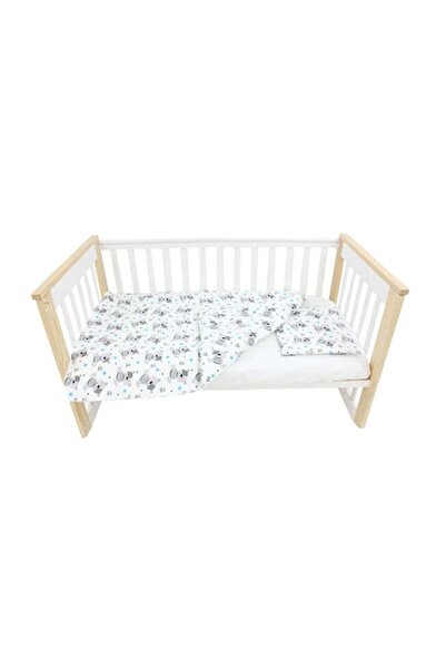 PRICHINDEL Set de lenjerie de pat, Prichindel, flanel, 3 piese, ursuleț drăgu...