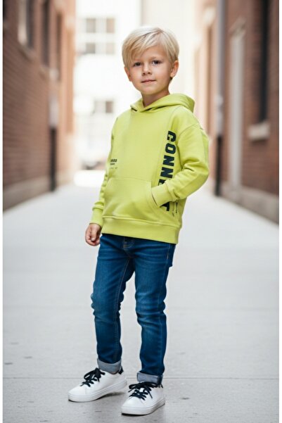 JNA Εποχιακό φούτερ με κουκούλα και στάμπα για αγόρια