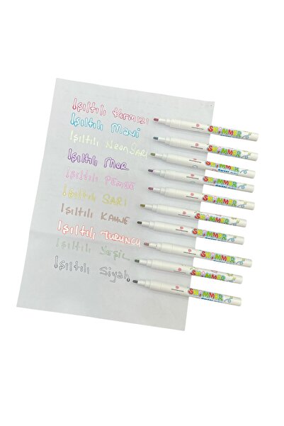 MCOYS Eğlenceli Işıltılı Markör 10 Renk Set