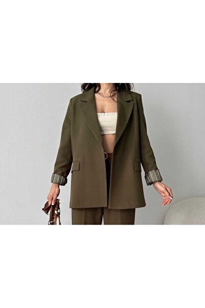 Moda İkra Blazer Jacket (Striped Lining)