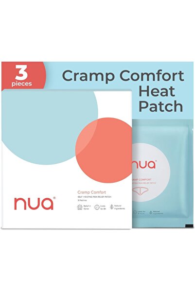 NUA Cramp Comfort - Pack of 3 Heat Patches for Period Pain, 8 Hours Relief (W...