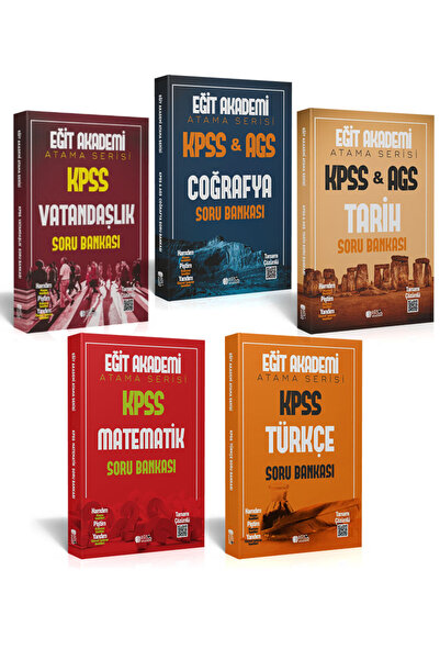 Eğit Akademi 2026 KPSS Genel Yetenek Kültür Soru Bankası Seti Türkçe Matemati...