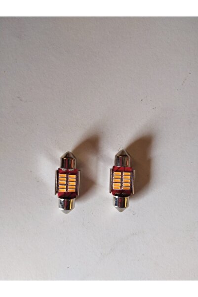 premium car market 31mm Sofit Led Ampul Turuncu 10 Led, Plaka Bagaj Tavan Ayd...