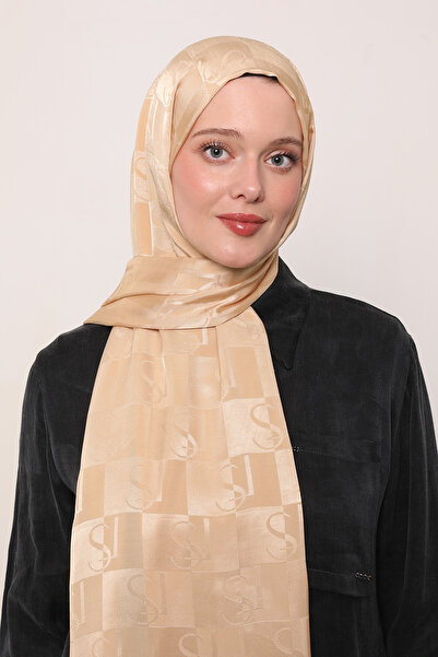 LuvenSara Şal din mătase jacquard cu model LS