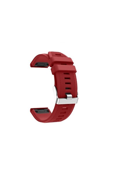PHN MAG Quick Release 22mm Silicone Strap for Garmin Fenix & Forerunner - Red