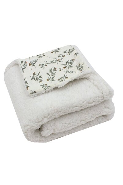 PRICHINDEL Pătură deluxe Teddy, revers din muselină de bumbac, Olivia, 80 x 1...