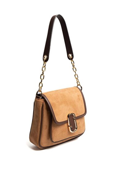 Silver Polo Silver & Polo Sp1147 Women's Shoulder Bag Suede Tan-Brown