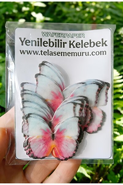 telaşe memuru فراشة صالحة للأكل مقطعة مسبقًا - زينة للكيك وتزيين الكب كيك بطب...