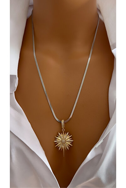 Nevaa Still Çelik çoklu charm kolye