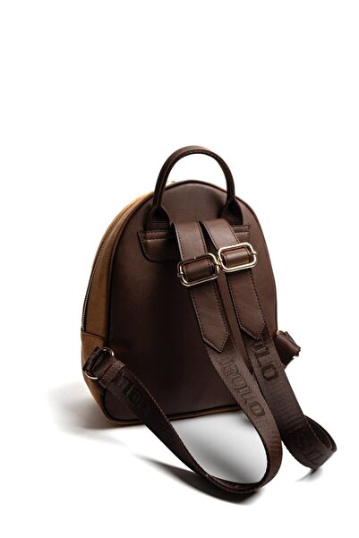 Silver Polo Silver & Polo Sp945 Women's Backpack Suede Tan-Brown