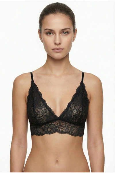 Laperissa Sutien din dantelă neagră, mărime mare