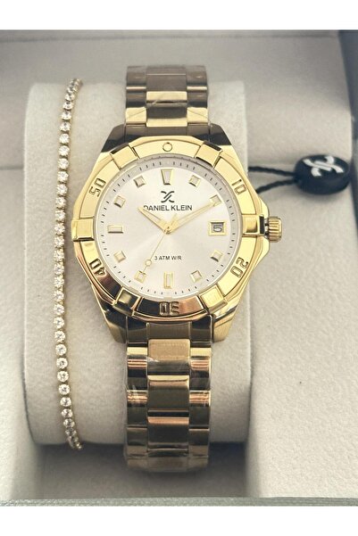 Daniel Klein Sports and Stylish Women's Wristwatch with a Gift Bracelet