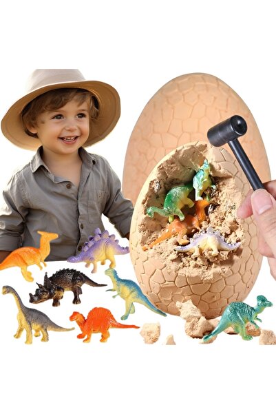 woopie Kit de excavare cu dinozauri – 12 figurine dinozauri, unelte de săpat ...
