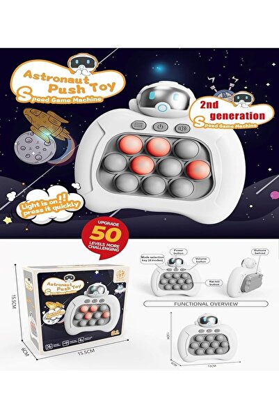 Doris Electronic arcade game for memory, sensory, anti-stress with lights, music and Pop It Astronau