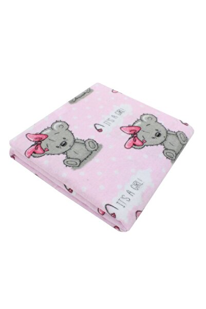 PRICHINDEL Scutec de bumbac, roz, „Este o fetiță”, 80 x 70 cm