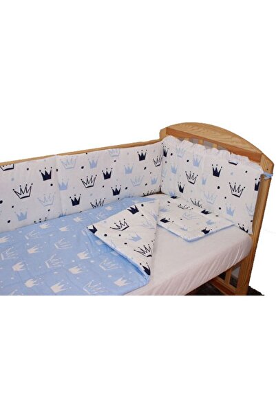 PRICHINDEL Set de lenjerie de pat pentru pătuț, 4 piese, reversibil, Prince c...