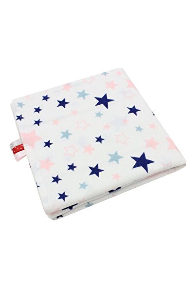 PRICHINDEL Cotton flannel blanket, pink stars, 80 x 100 cm