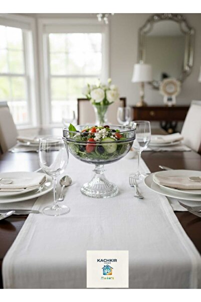 Paşabahçe Ayaklı Kase Cam Salata Kasesi Sunumluk Ayaklı Tabak