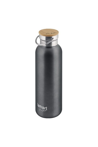 LAMART Stainless steel thermos bottle with screw cap, 500 ml, anthracite gray