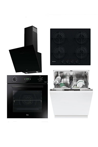 Hoover 4'LÜ ANKASTRE SET SİYAH (HO3158B-HI3E7LOS-HVW6MBB-HDG6C1GBTK)